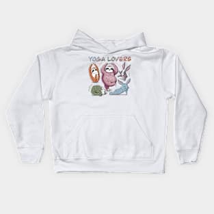 Yoga Lover Animals Kids Hoodie